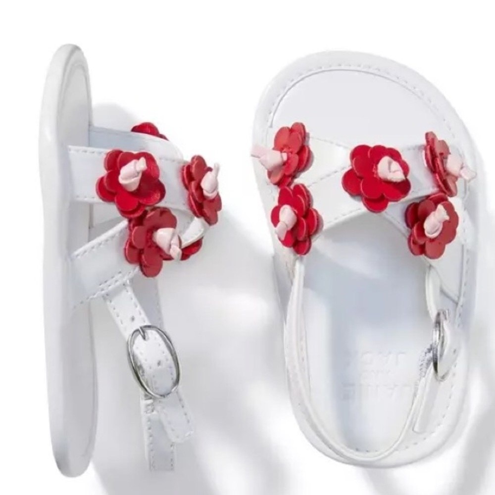 JANIE and JACK BABY FLOWER CRIB SANDALS